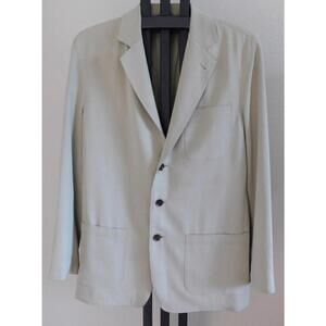Tommy Bahama Mens 100% Silk Sport Jacket Blazer Beige M Runs Big Fully Lined